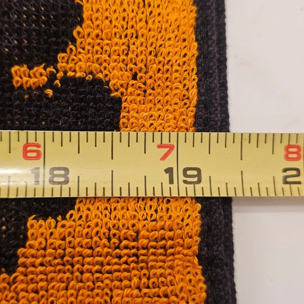 2 Vintage Orange Fruit Floral Cotton Hand Towel Black Orange Made in Portugal 19